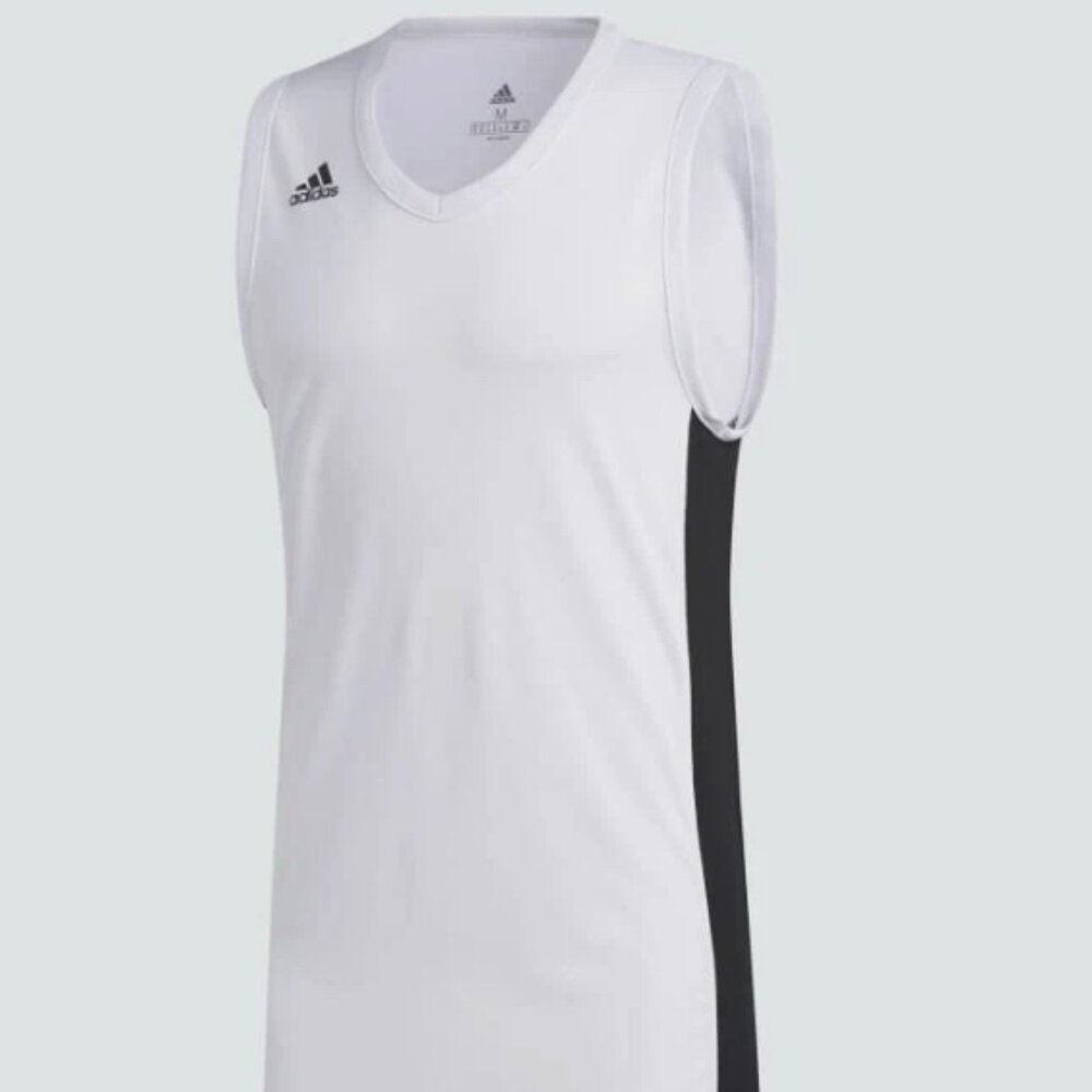 ADIDAS Next Prime Men's Tank 2XL Basketball Training Jersey White Black NWT